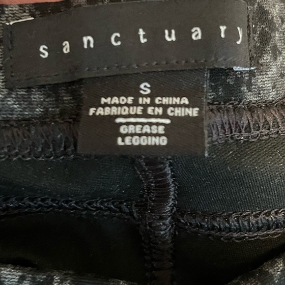 Womens Sanctuary Anthropologie Black Snakeskin Leggings Pants  Small - Picture 3 of 3